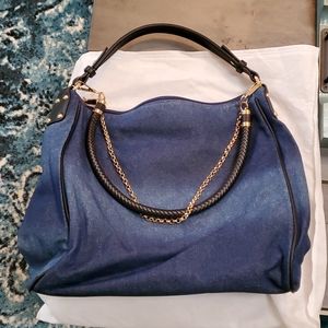 NWOT Large Denim Satchel Purse 💙